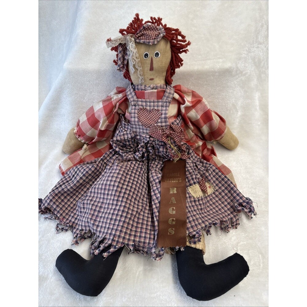Vtg Carol Taylor’s Rags Patriotic Rag Doll 1992 Signed Limited Edition America